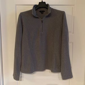 Grey Lands’ End Fleece Pullover, Size M.